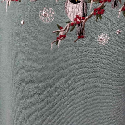 hasting&smith 襟付き 刺繍 スウェット レディース import:M