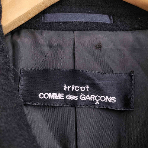 トリココムデギャルソン tricot COMME des GARCONS 80-90S ウール 比翼 ステンカラーコート レディース