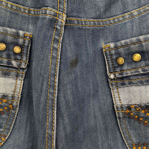 Brooklyn Xpress 背面刺繍 多重ボタン オーバーサイズ バギーデニムジョーツ メンズ  46