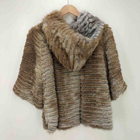 イヴサロモン YVES SALOMON リアルファー フーデッドジャケット レディース FR:36