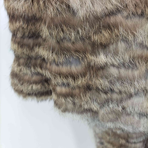 イヴサロモン YVES SALOMON リアルファー フーデッドジャケット レディース FR:36