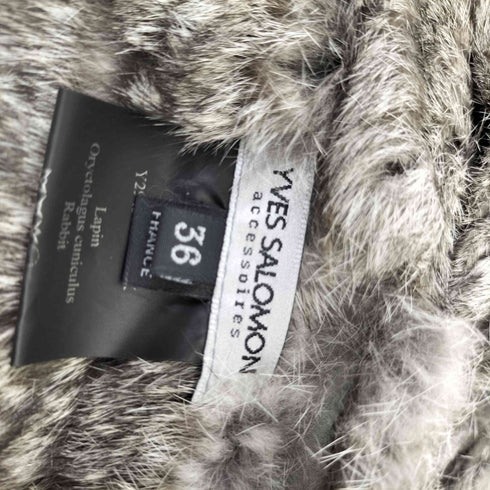 イヴサロモン YVES SALOMON リアルファー フーデッドジャケット レディース FR:36