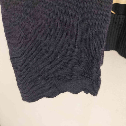 レオナール LEONARD ウールシルク 花柄プリント ニット切替 カーディガン レディース LL