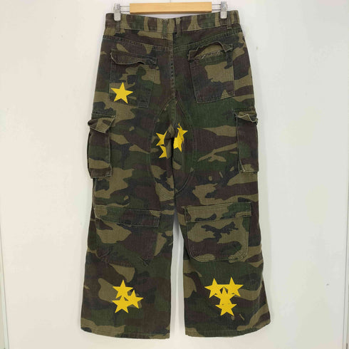迷彩 スタープリント バギーカーゴパンツ メンズ