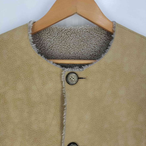 パーバーズ PERVERZE 裏ボア ノーカラー リバーシブル エコムートンコート レディース FREE