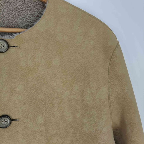 パーバーズ PERVERZE 裏ボア ノーカラー リバーシブル エコムートンコート レディース FREE