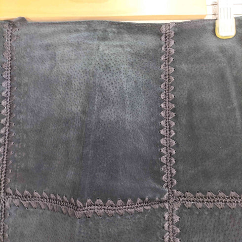 BROWNIE BEE 本革 スエード 刺繍デザイン タイトスカート レディース