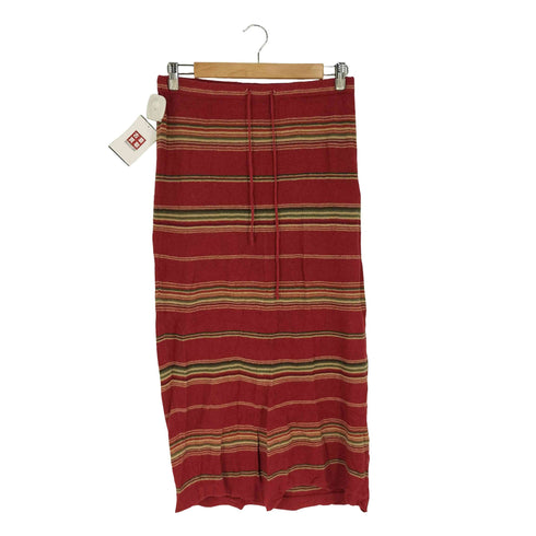 ローレンラルフローレン LAUREN RALPH LAUREN ネイティブボーダーリネンコットン ロングスカート レディース P/M