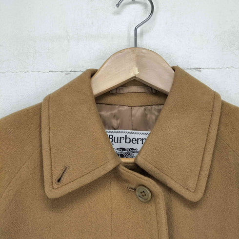 バーバリーズ BURBERRYS カシミヤ混ステンカラーコート レディース M-107