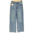 ベルシュカ BERSHKA STRAIGHT ハイウエスト サイド スナップデニムパンツ レディース EU36