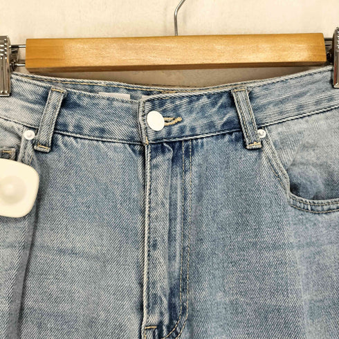ベルシュカ BERSHKA STRAIGHT ハイウエスト サイド スナップデニムパンツ レディース EU36