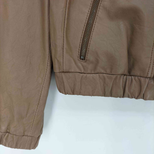 ノーリーズソフィー NOLLEY’S sophi ダブルジップ ラムレザージャケット レディース JPN:36