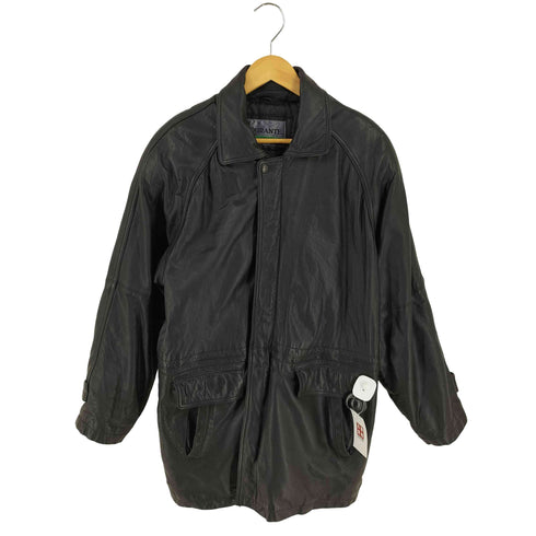 内キルティングレザージャケット カーコート メンズ import:L