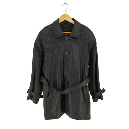 ベルテッドレザージャケット カーコート メンズ import:L