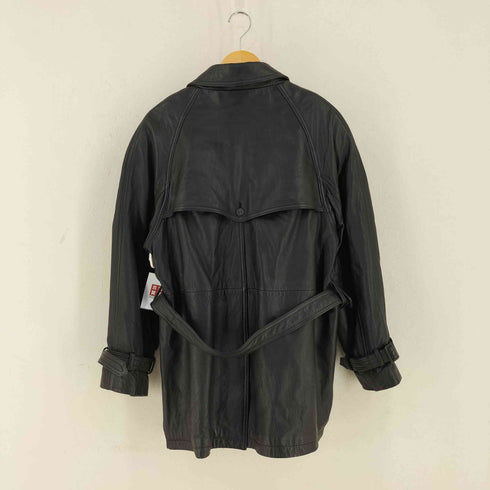 ベルテッドレザージャケット カーコート メンズ import:L