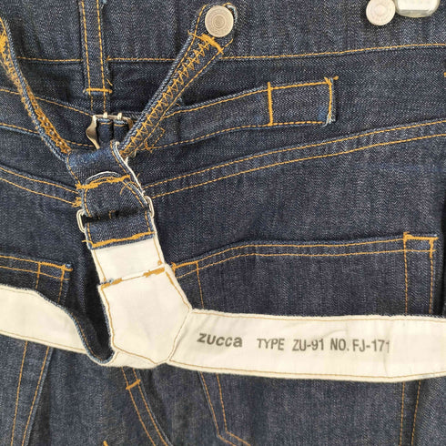 ズッカ ZUCCa 切りっぱなしデザイン サスペンダー付き デニムスカート Y2K レディース JPN:S