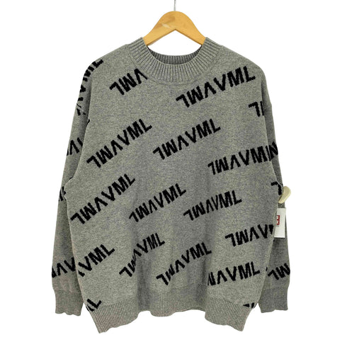 ヴェルメイユ VERMEIL 12G2 トーンロゴジャガードニット レディース