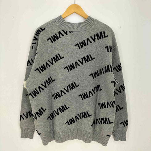 ヴェルメイユ VERMEIL 12G2 トーンロゴジャガードニット レディース