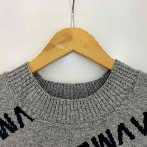 ヴェルメイユ VERMEIL 12G2 トーンロゴジャガードニット レディース