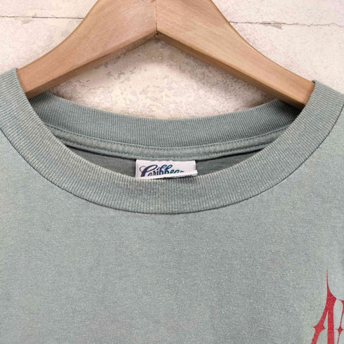 Caribbean Soul USA製 袖裾シングル 両面プリントクルーネックTシャツ メンズ XL