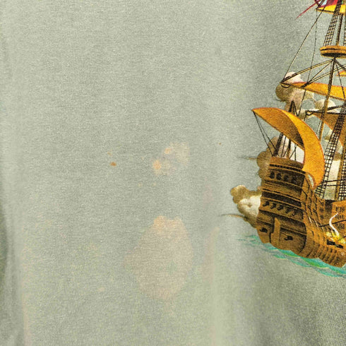 Caribbean Soul USA製 袖裾シングル 両面プリントクルーネックTシャツ メンズ XL