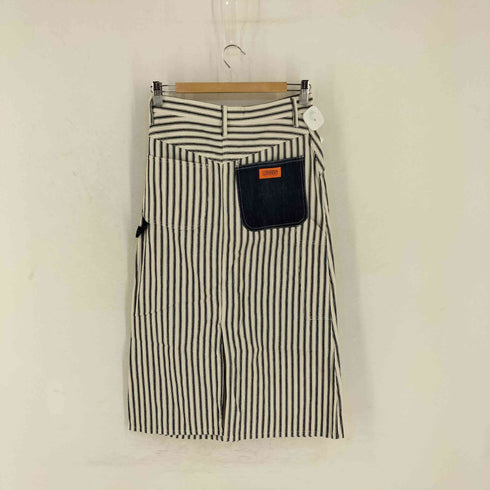 ユニバーサルオーバーオール UNIVERSAL OVERALL デニムポケット ヒッコリー ストライプ スカート レディース M