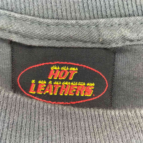 HOT LEATHERS  フロント&アームプリントクルーネックLS TEE メンズ  M