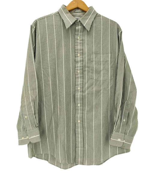 アロー ARROW Princeton Poplin 50's SINGLES 60/40 コットン ポリ 襟芯 L/S ストライプ シャツ メンズ 16 1/2-32/33