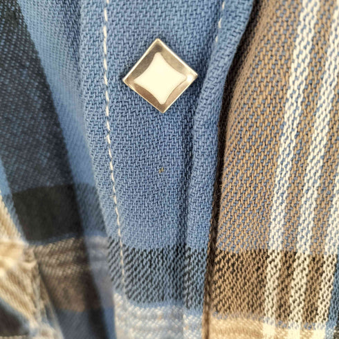 Lucky store  デザインボタン ウエスタン チェックシャツ メンズ JPN:M