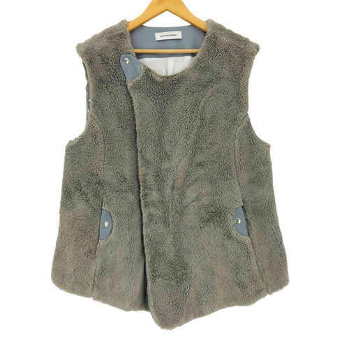キココスタディノフ KIKO KOSTADINOV 23ss Grey Zlatyu Sleeveless Shearling Vest スリーブレス シェアリング パイル ダブル ライダース ベスト メンズ EUR:48