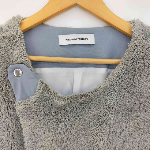 キココスタディノフ KIKO KOSTADINOV 23ss Grey Zlatyu Sleeveless Shearling Vest スリーブレス シェアリング パイル ダブル ライダース ベスト メンズ EUR:48