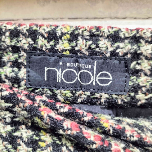 ニコル NICOLE ウールプリーツ巻きスカート レディース