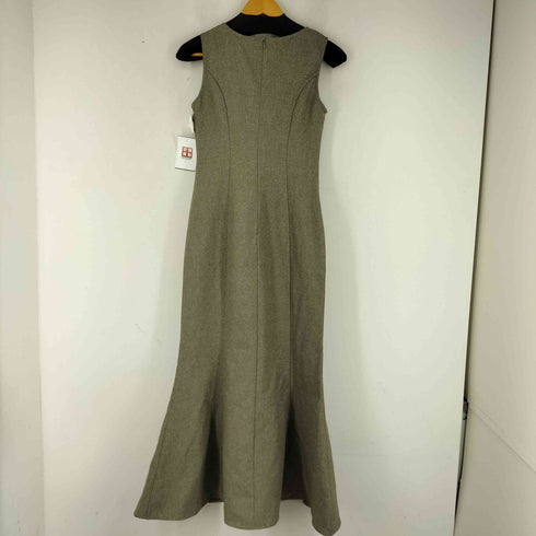 ルエレ Louere リネンライクノースリーブスリットワンピース レディース MT