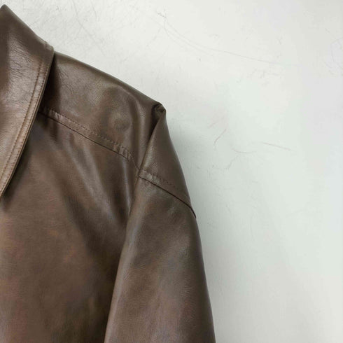FFEIN ビックシルエットフェイクレザーA-2ジャケット レディース JPN:L