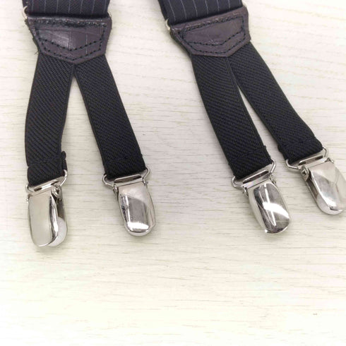 ALBERT THURSTON ストライプサスペンダー メンズ