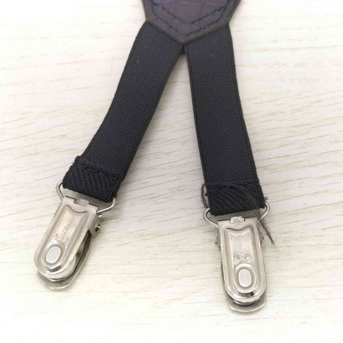 ALBERT THURSTON ストライプサスペンダー メンズ