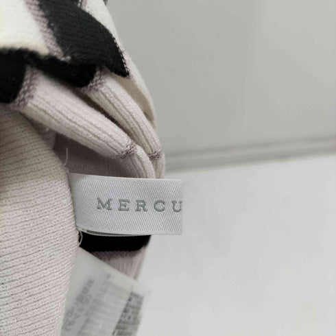 マーキュリーデュオ MERCURYDUO 配色チェンジリブ五分袖ニットワンピース レディース import:M