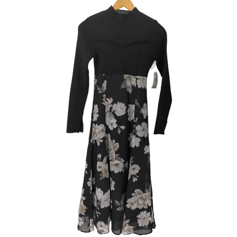 マーキュリーデュオ MERCURYDUO フラワードッキングロングスリーブワンピース レディース import:S