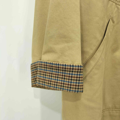 アーペーセー A.P.C. MADE IN BULGARIA 裏地ハウンドトゥースチェック ハンティング ステンカラーコート レディース FR:36