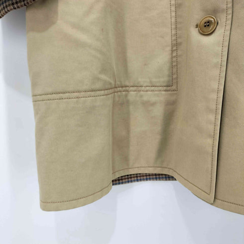 アーペーセー A.P.C. MADE IN BULGARIA 裏地ハウンドトゥースチェック ハンティング ステンカラーコート レディース FR:36