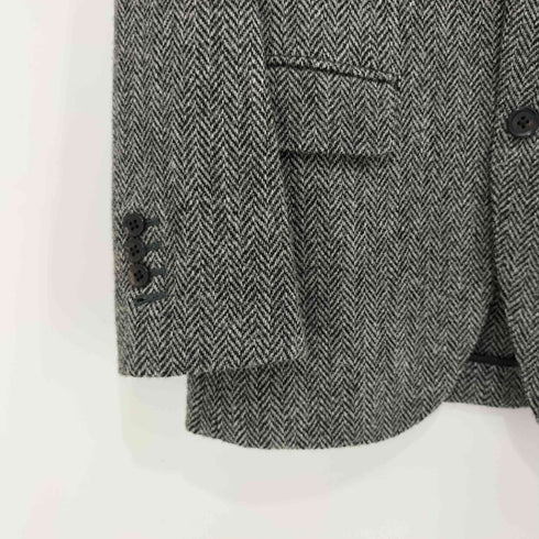 スーツセレクト SUIT SELECT Harris Tweed ヘリンボーンツイル 背抜き 2B ウールテーラードジャケット メンズ H:175 C:94 W:78