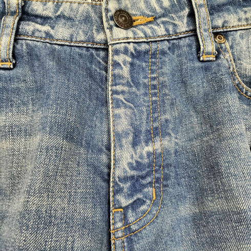 ヴィヴィアンウエストウッド アングロマニア Vivienne Westwood ANGLOMANIA ワッペン刺繍デザインショートデニムパンツ レディース 40