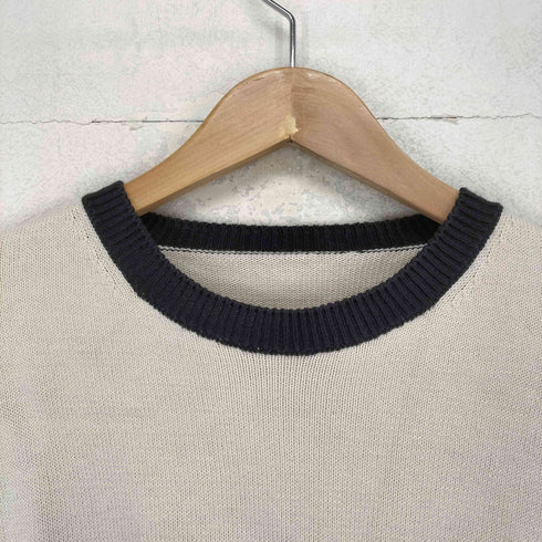 エムエムシックスメゾンマルジェラ MM6 Maison Margiela バイカラークロップドクルーネックニット レディース S