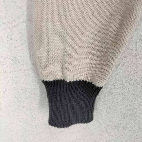 エムエムシックスメゾンマルジェラ MM6 Maison Margiela バイカラークロップドクルーネックニット レディース S