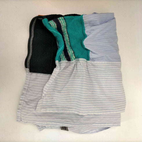 グッドデザインショップコムデギャルソン GOOD DESIGN SHOP COMME des GARCONS 異素材切替 パッチワーク ストライプ マフラー ストール メンズ
