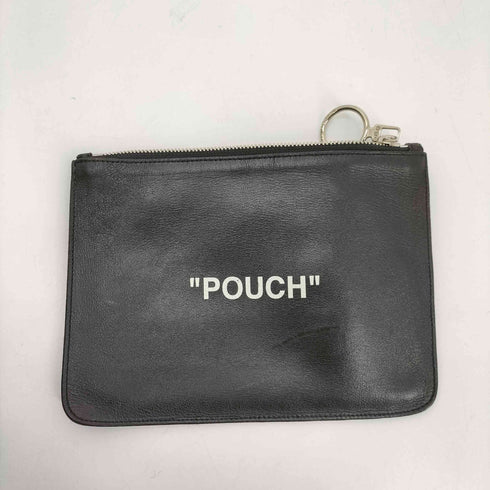 オフホワイト OFF-WHITE Quote Pouch レザー ポーチ クラッチ バッグ メンズ