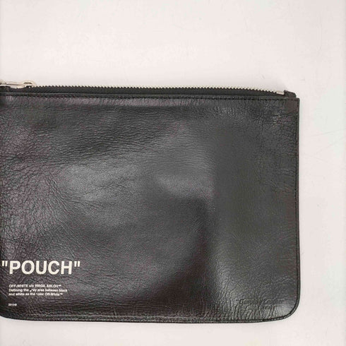 オフホワイト OFF-WHITE Quote Pouch レザー ポーチ クラッチ バッグ メンズ