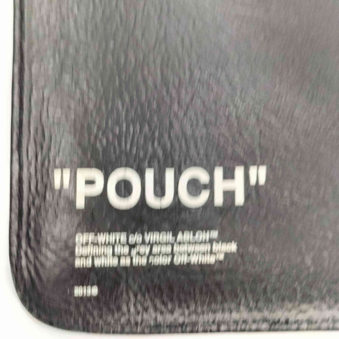 オフホワイト OFF-WHITE Quote Pouch レザー ポーチ クラッチ バッグ メンズ