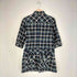バーバリーブルーレーベル BURBERRY BLUE LABEL フロントフリル チェック柄ホース刺繍シャツワンピース レディース 36