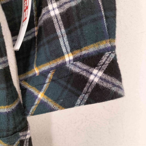 バーバリーブルーレーベル BURBERRY BLUE LABEL フロントフリル チェック柄ホース刺繍シャツワンピース レディース 36